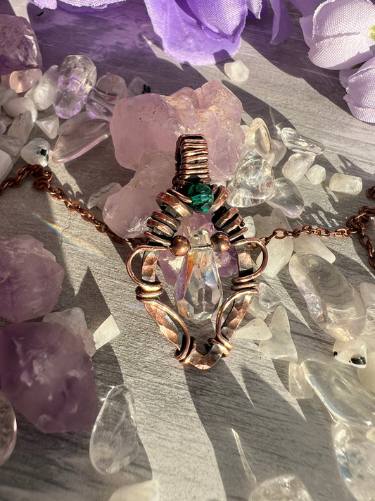 Dangly Aura Swarovski Pendant