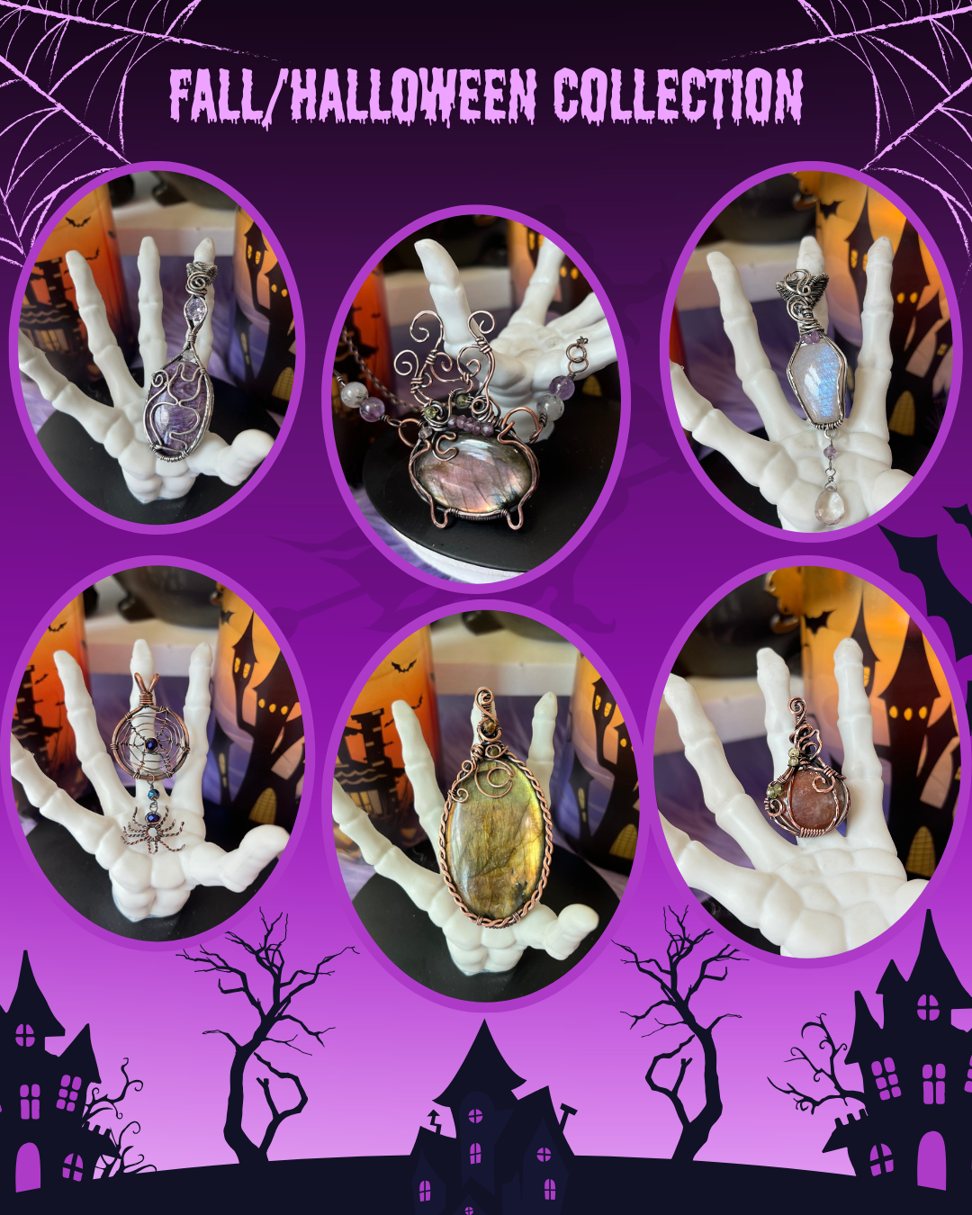 Halloween Collection 2025 | Witchy Crystal Jewelry & Fall Pendants