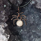 Halloween Spider Pendant Necklace | Oxidized Copper Wire-Wrapped Crystal Jewelry | Witchy Gift
