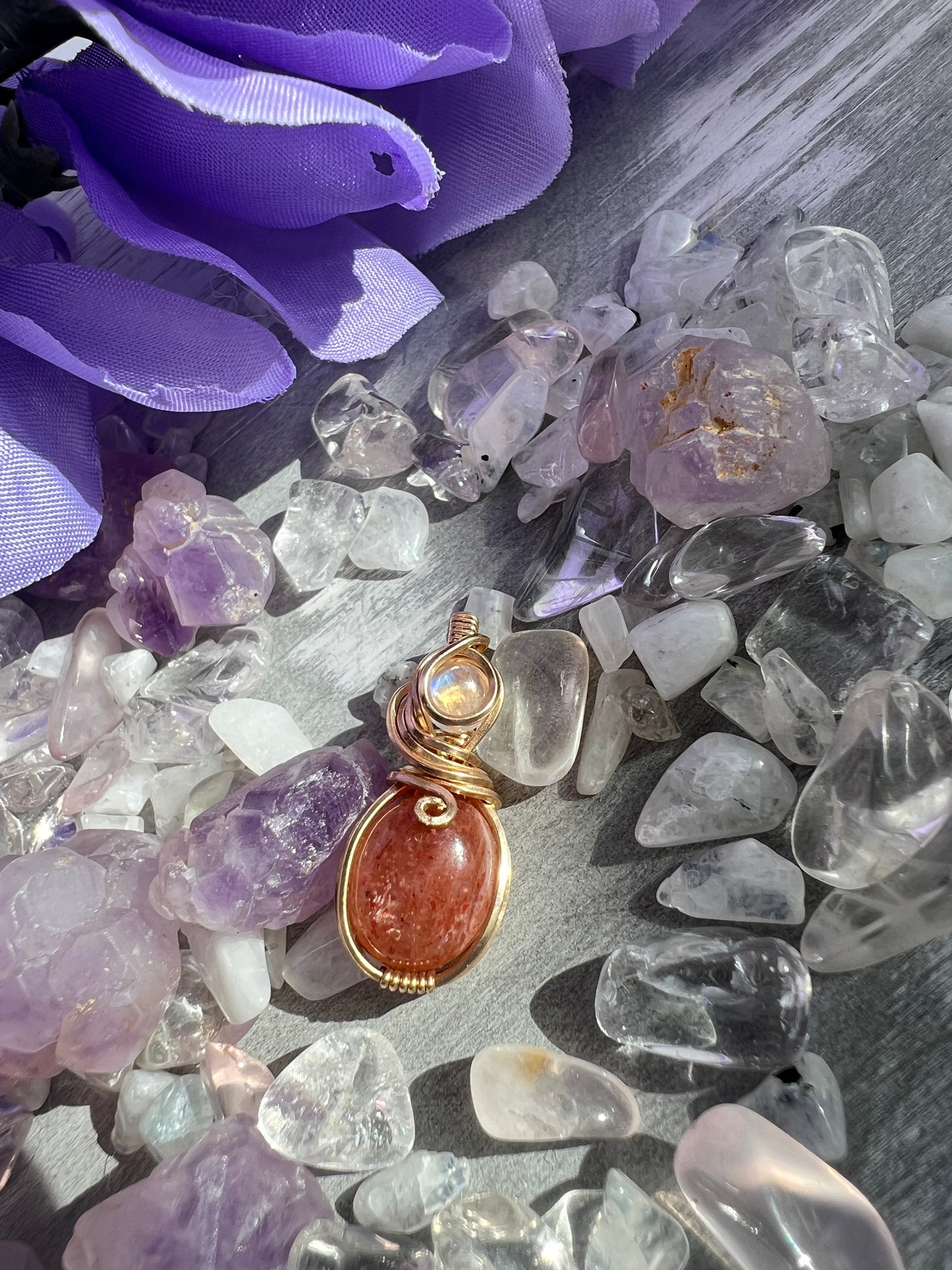 Confetti Sunstone & Moonstone