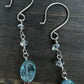 Sterling Silver Aquamarine & Herkimer Diamond Dangle