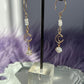 14k Gold-Filled Crescent Moon Earrings with Moonstone Faceted Beads & Moonstone Saturn