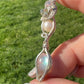 Labradorite & Pearl Pendant – Handmade Sterling Silver Swirl Necklace for Elegance & Light