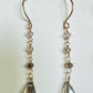 14K Gold Fill Smokey Quartz & Amethyst Dangle