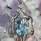 Fancy Vintage Faceted Blue Topaz