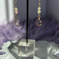 14k Gold-Filled Crescent Moon Earrings with Ethiopian Opal Beads