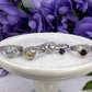 Adjustable Heart-Shaped Gemstone Ring Set in .925 Sterling Silver (2-Piece Set)