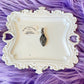 Handmade hematoid quartz pendant wrapped in oxidized silver with hematite bead accent