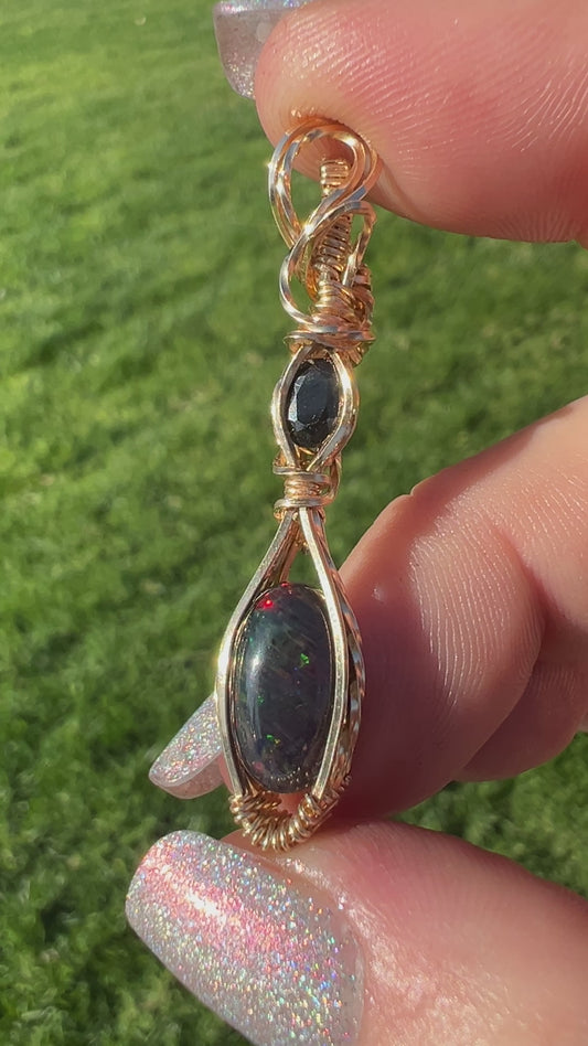Smoked Opal and Sapphire