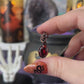 Garnet Red CZ Pendant | Copper Wire Wrapped Witchy Necklace for Passion & Power