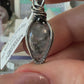 Hematoid Quartz & Mica Pendant – Handmade Oxidized Silver Crystal Necklace with Hematite Accent