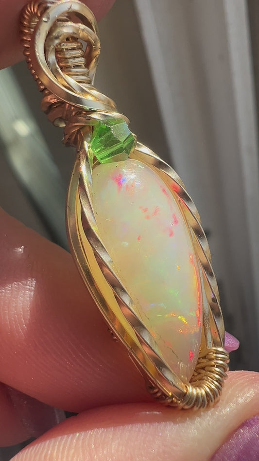 14k gold Ethiopian Opal