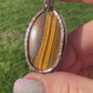 Tiger’s eye hammered frame