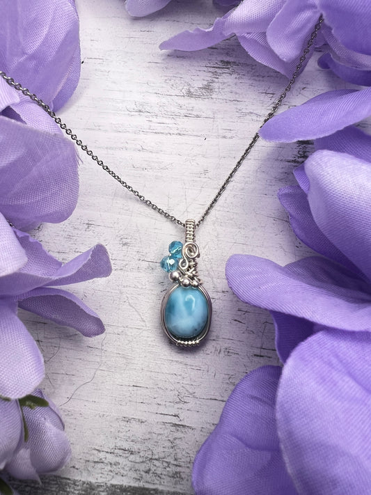 Sterling Silver Larimar Pendant